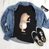 Mr. & Mrs. Panda Größe XL T-Shirt Igel Wein - Schwarz - Produktbild-Vorschau 2