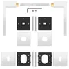 A collection of door handle hardware components laid out on a white background. Produktbild-Vorschau