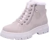 A single cream-colored winter boot with white fur lining and a thick white sole, shown against a white background. Anteprima dell’immagine prodotto