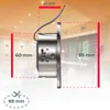 A side view of a recessed light fixture with measurement indicators. Voir les images du produit