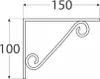 Mensola 150x100 mm Supporto per mensola Supporto per Anteprima dell’immagine prodotto 3