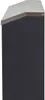 A side view of a black mailbox with a silver lid. Produktbild-Vorschau