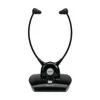 A black wireless headphone set with a charging base, presented on a white background. Produktbild-Vorschau