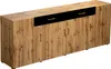A wooden sideboard with black drawer fronts and gold handles, presented against a white background. Anteprima dell’immagine prodotto