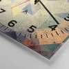 Wanduhr - Quadrat - Glasuhr - Abstraktion Dreieck Muster - Produktbild-Vorschau 5