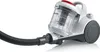A white and gray cyclonic bagless vacuum cleaner with a black hose is shown against a white background. Anteprima dell’immagine prodotto