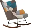 A patchwork rocking chair on a white background. Podgląd zdjęcia produktu
