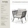 Zahradní lehátko tectake® Sundo v provázkovém designu Náhled obrázku produktu 5