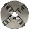 A close-up, front-facing view of a four-jaw self-centering chuck for a lathe. Podgląd zdjęcia produktu