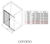CERANO – Posuvné sprchové dvere Santoro L/P – 8 mm – matná Náhľad obrázku produktu 4