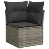 The Living Store 6-tlg. Garten-Sofagarnitur mit Kissen Grau Produktbild-Vorschau 4