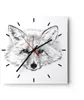 Wanduhr - Quadrat - Glasuhr - Wolf Kinder Skizze Produktbild-Vorschau 1