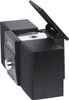 A black compact stereo system with a CD player open, showing a CD inside. Náhled obrázku produktu