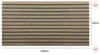 A rectangular panel with horizontal wooden slats against a dark background, with dimensions indicated. Náhled obrázku produktu