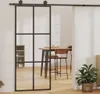 vidaXL Schiebetür ESG-Glas und Aluminium 90x205 cm Schwarz Produktbild-Vorschau 8