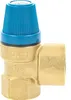A close-up studio shot of a brass safety valve with a blue cap. Anteprima dell’immagine prodotto