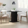 vidaXL Esstisch Schwarz Eichen-Optik 80x80x75 cm Produktbild-Vorschau 2