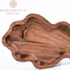 Serveertablet van akaziahout, notenhouder, model "Leaf", Productafbeelding-voorbeeld 3