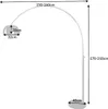 Ausziehbare Bogenlampe LOUNGE DEAL 170-210cm chrom Produktbild-Vorschau 7