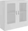 vidaXL Vitrinenschrank Weiß 82,5x30,5x80 cm Holzwerkstoff Produktbild-Vorschau 1