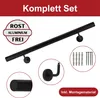 TIBU Handlauf Aluminium Schwarz Geländer 30-600cm Produktbild-Vorschau 3