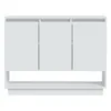 A white sideboard with three cabinet doors and a lower shelf. Anteprima dell’immagine prodotto
