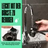 A person is cleaning a part of a juicer under a running faucet, with text overlays highlighting ease of cleaning. Náhled obrázku produktu