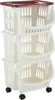BAMA Scaffale mobile TIDY, bianco/marrone Anteprima dell’immagine prodotto 1