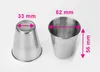 Set di 12 bicchieri in acciaio inox, 70 ml, con bordo Anteprima dell’immagine prodotto 3
