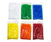 Six bags of colored plastic pellets are arranged in two rows of three. Produktbild-Vorschau
