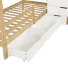 Merax Etagenbett Kinderbett 90x200 cm mit Schubladen, Produktbild-Vorschau 10