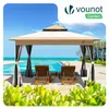 VOUNOT® Pavillon 3,6x3,6m, Pop Up Partyzelt mit Mesh Sides Produktbild-Vorschau 2