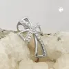 Anhänger 20x14mm Kreuz mit Zirkonias rhodiniert Silber 925 Produktbild-Vorschau 2