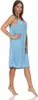 Damen Nachthemd Sleepshirt Nachtwäsche Sommer ohne Ärmel; Produktbild-Vorschau 3