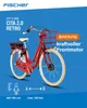 A red Fischer e-bike with marketing text and specifications. Produktbild-Vorschau