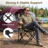 COSTWAY, skladacia turistická stolička XXL, nosnosť 200 kg, Náhľad obrázku produktu 5