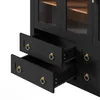 Mobiletto espositivo laterale Merax con 3 ante in vetro e 4 Anteprima dell’immagine prodotto 7