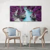 Triptychon auf leinwand lila landschaften 120x80 cm Feeby Produktbild-Vorschau 2