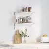 vidaXL Mensole a muro 2 pezzi 50x23,5 cm argento acciaio Anteprima dell’immagine prodotto 3