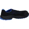 Side view of a black and blue athletic shoe. Produktbild-Vorschau