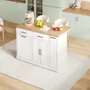 Kücheninsel 120x45(70)x93, Rollen, klappbare Arbeitsplatte, Produktbild-Vorschau 20