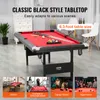 Collage of a pool table in different settings and close-ups of its features. Produktbild-Vorschau