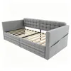 Merax gestoffeerd dagbed 90x190 cm met ruitpatroon, Productafbeelding-voorbeeld 8