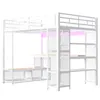 Flieks Etagenbett 140x200cm mit Schreibtisch und Ablagen, Produktbild-Vorschau 10