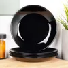 Skleněné dezertní talíře, černé, 18 cm, sada 6 ks Náhled obrázku produktu 2