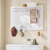 SoBuy FHK36-W Wandgarderobe, garderobestang met plank en Productafbeelding-voorbeeld 1