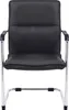 A black office chair with chrome legs and armrests. Anteprima dell’immagine prodotto