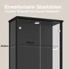 K-Möbel Vitrine en verre debout en noir (176x67x33 cm) avec Voir les images du produit 11