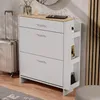 Schoenenkast Vicco Movino Wit/eiken 88.4 x 101.6 cm Met Productafbeelding-voorbeeld 3