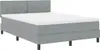 vidaXL Boxspringbett mit Kopfteil Hellgrau 160 x 200 cm Produktbild-Vorschau 4